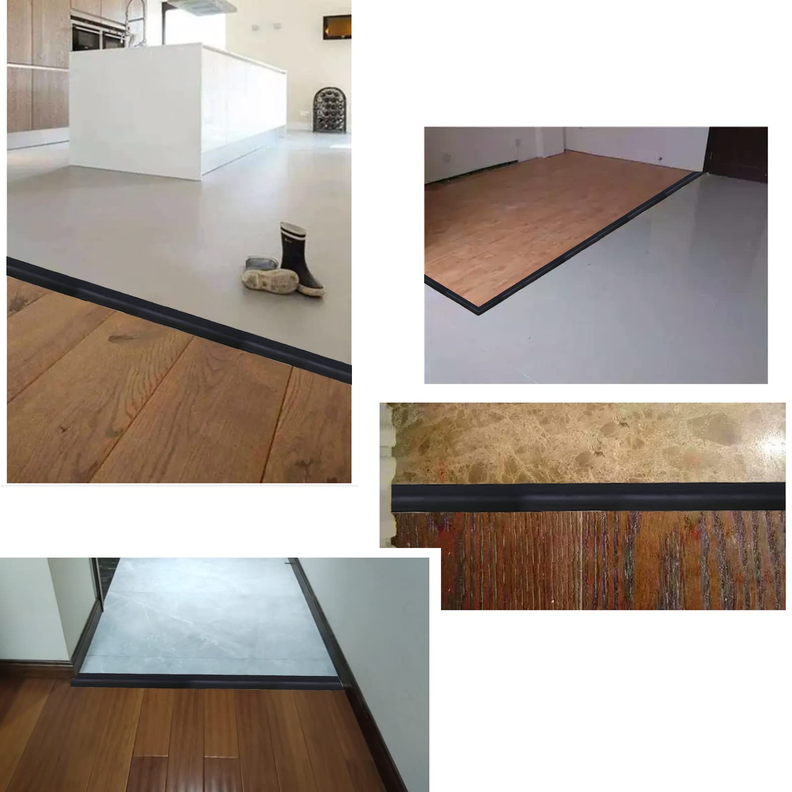 Floor Door Flat Transition Strip & Self Adhesive Floor Vinyl Floor Edge Trim Laminate Floor Gap Covering Joining Strip