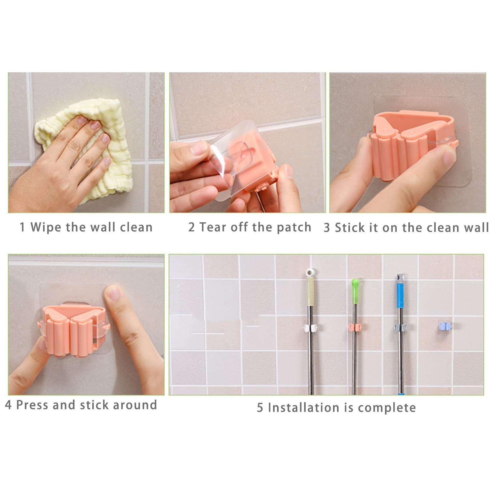 Mop and Broom Holder Wall Mount
