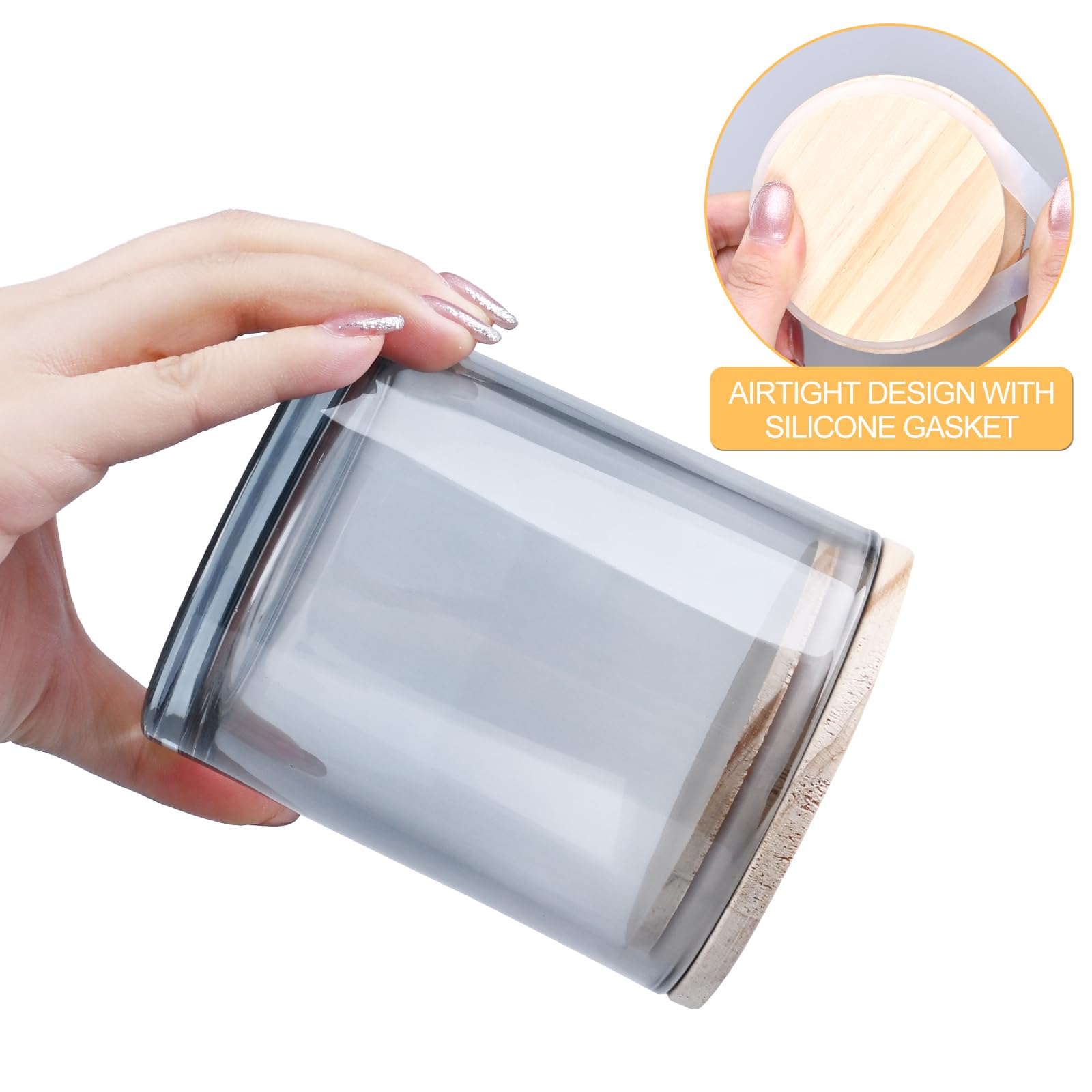 14 OZ Thick Candle Jars for Making Candles 12 Pcs (12 Count)