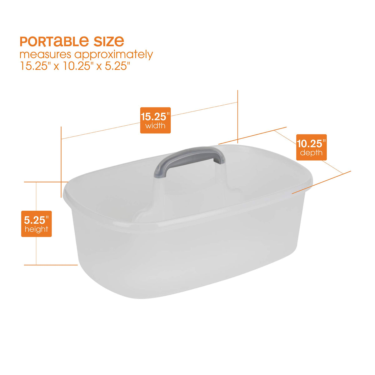 Plastic Multipurpose Cleaning Storage Caddy with Handle