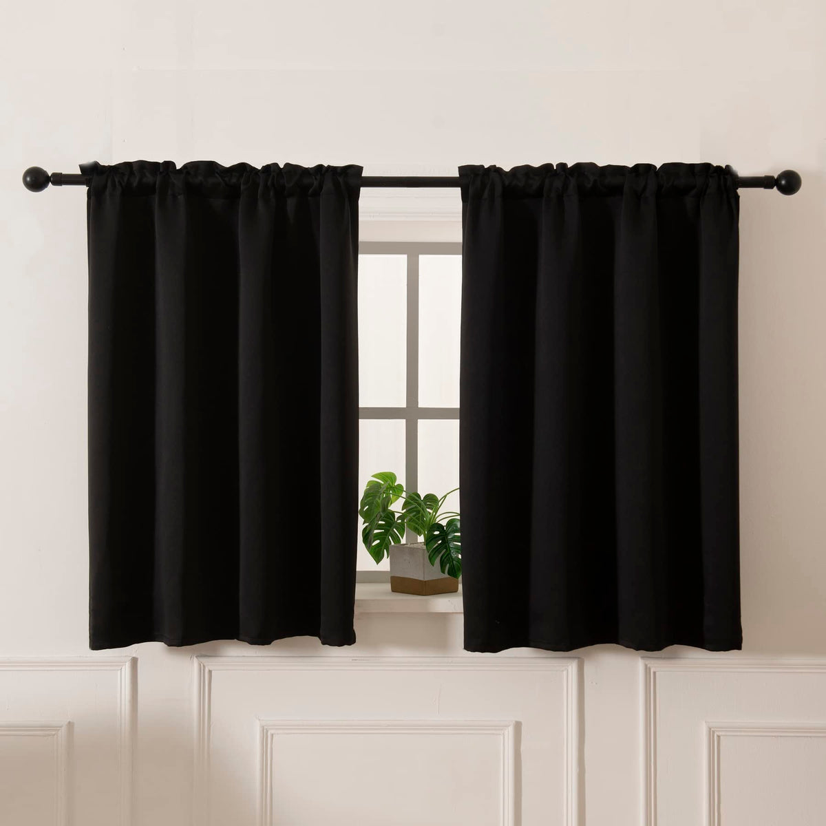 Cafe Kitchen Curtains 36 Inches Long 2 Panels