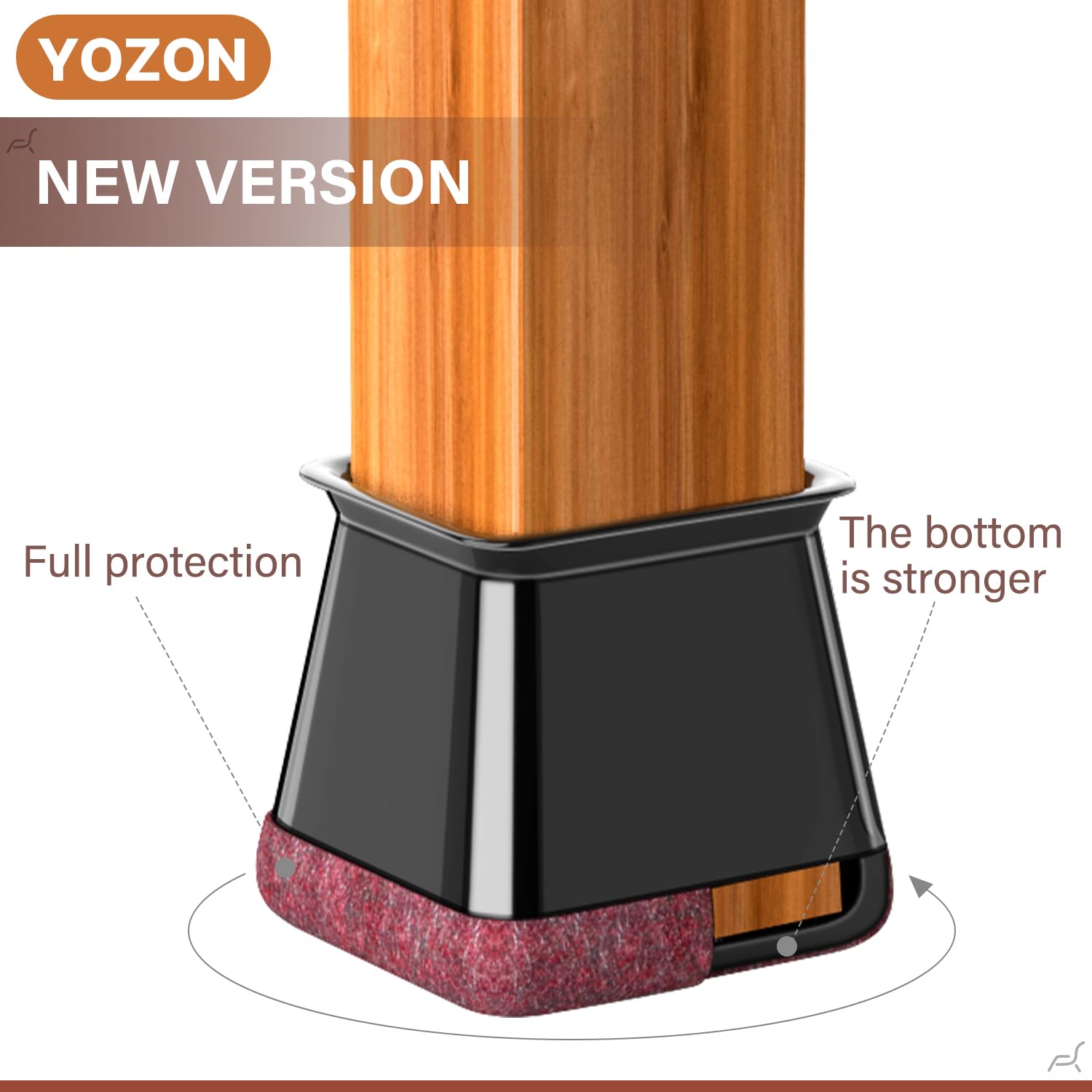 Chair Leg Floor Protector Silicone Caps Felt Furniture Pads Covers