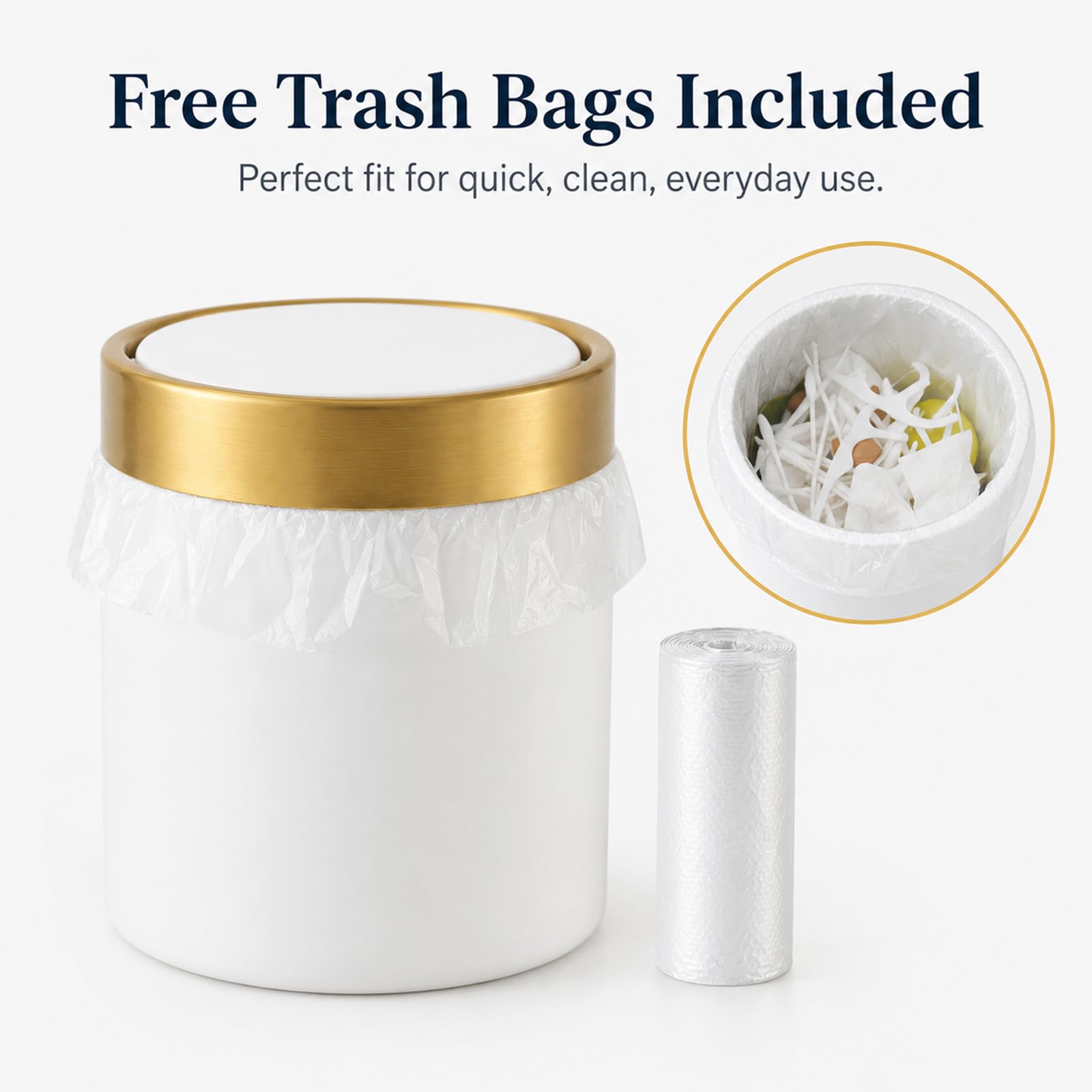 Mini Trash Can with Lid