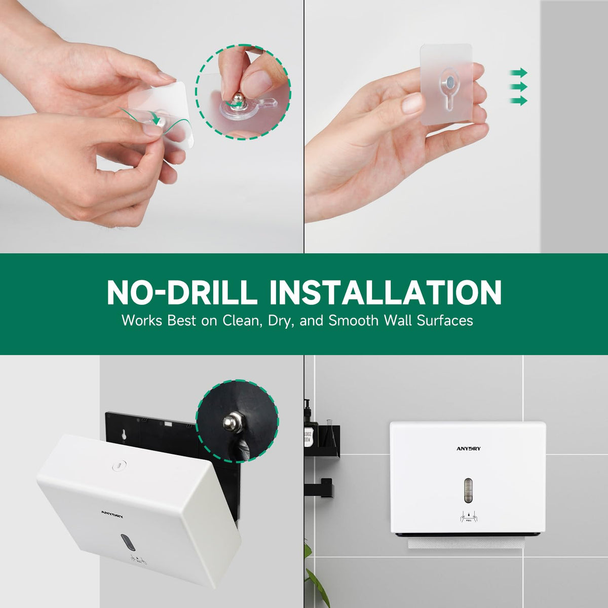 200 Sheet Paper Towel Dispenser Wall Mount (200 Count)
