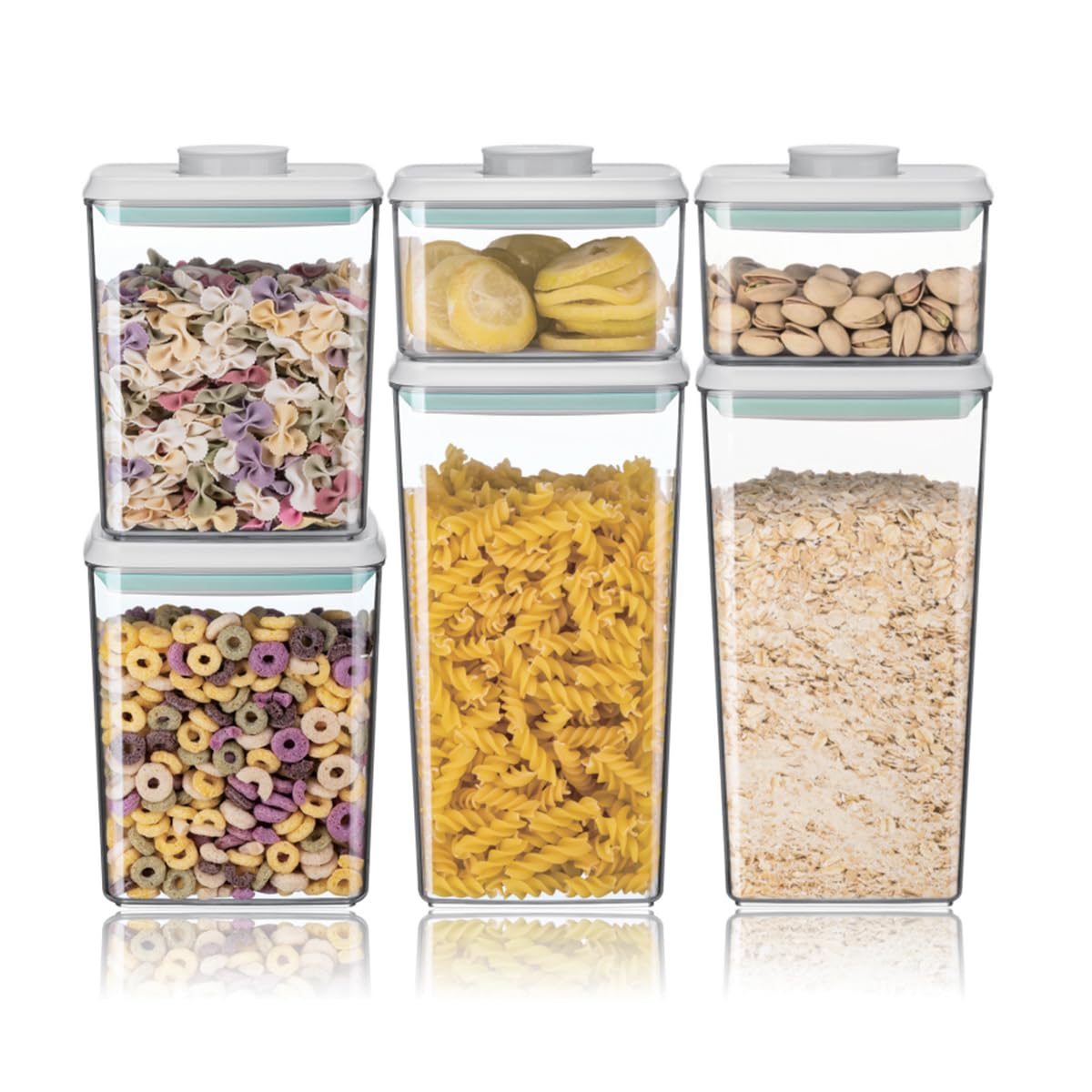 Airtight Food Storage Container Sets with Lids 6Pcs Pop Containers for Kitchen Pantry Organization BPA (3 Count)
