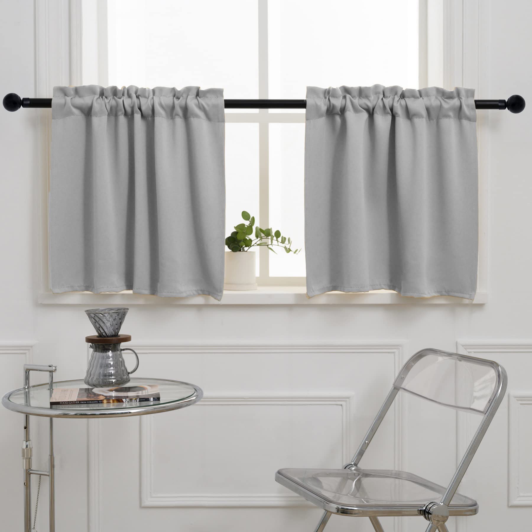 Light Grey Cafe Curtain