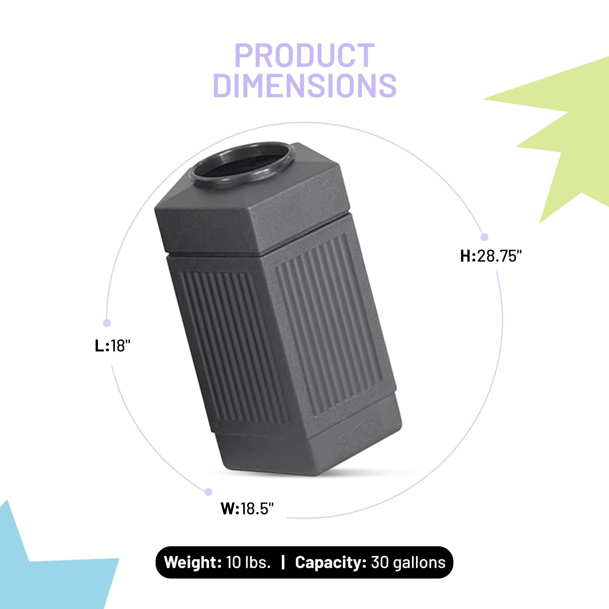 Canmeleon Indoor Outdoor Trash Can