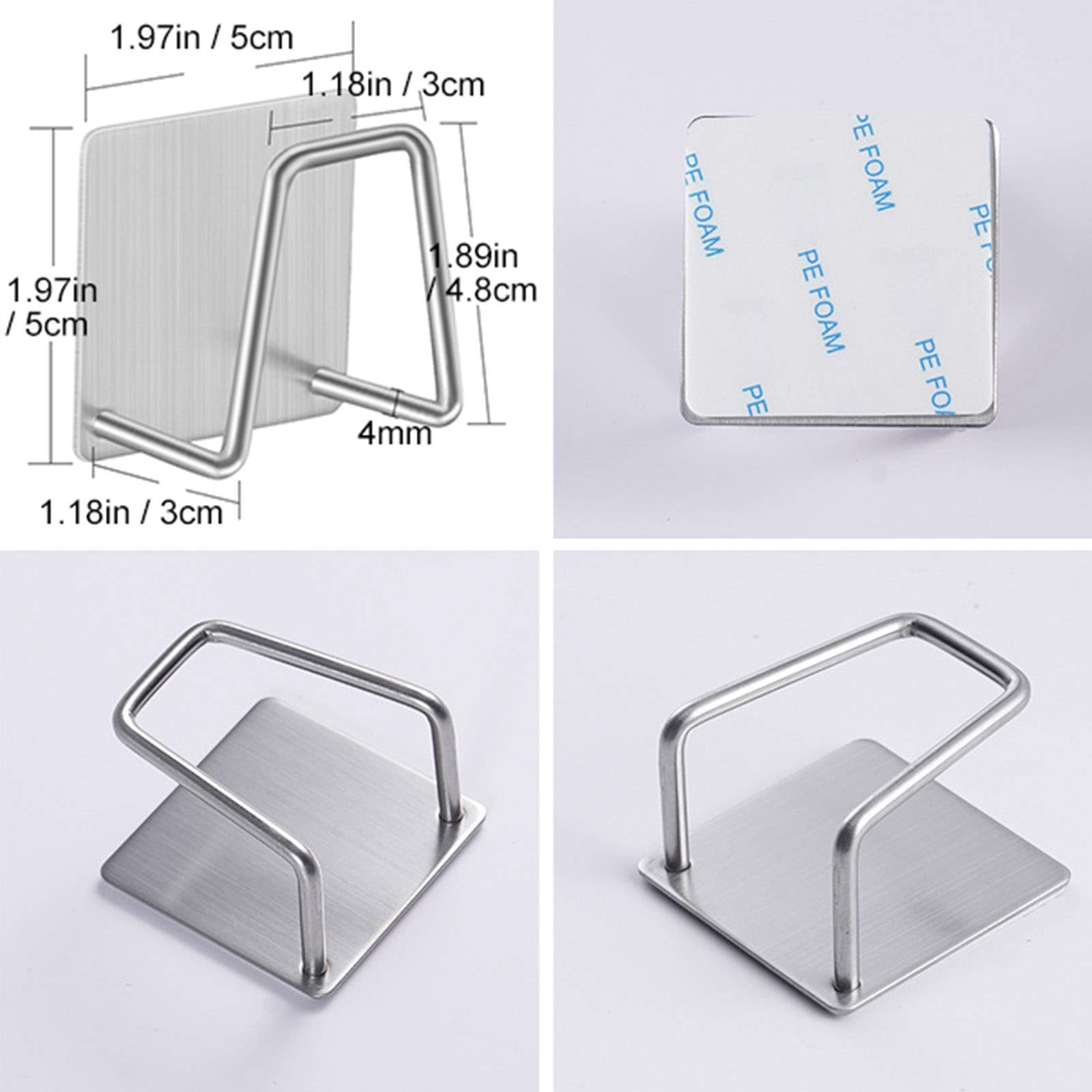 Adhesive Sponge Holder Sink Caddy for Kitchen Accessories (2 Count)