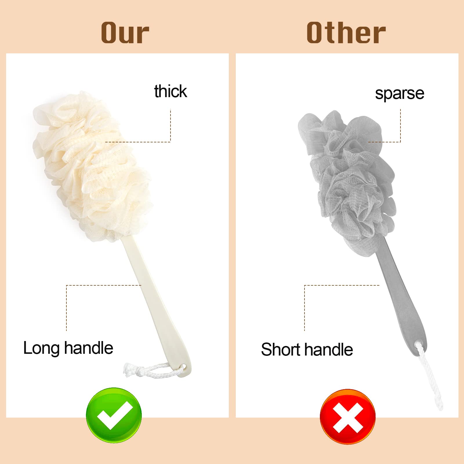 2Pack Back Scrubber for Shower (2 Count)