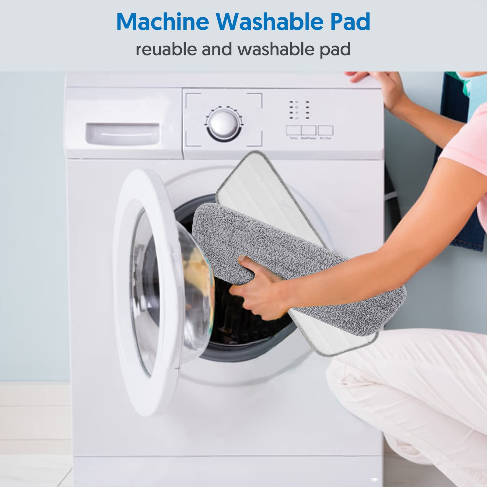 7 Pack Washable Mop Pads for Swiffer PowerMop (7 Count)