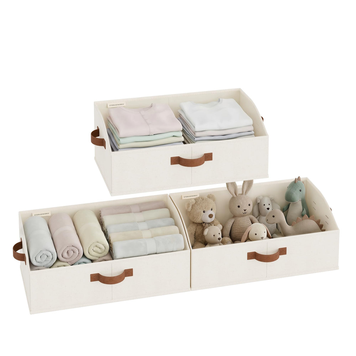 Closet Storage Bins Trapezoid (3 Count)