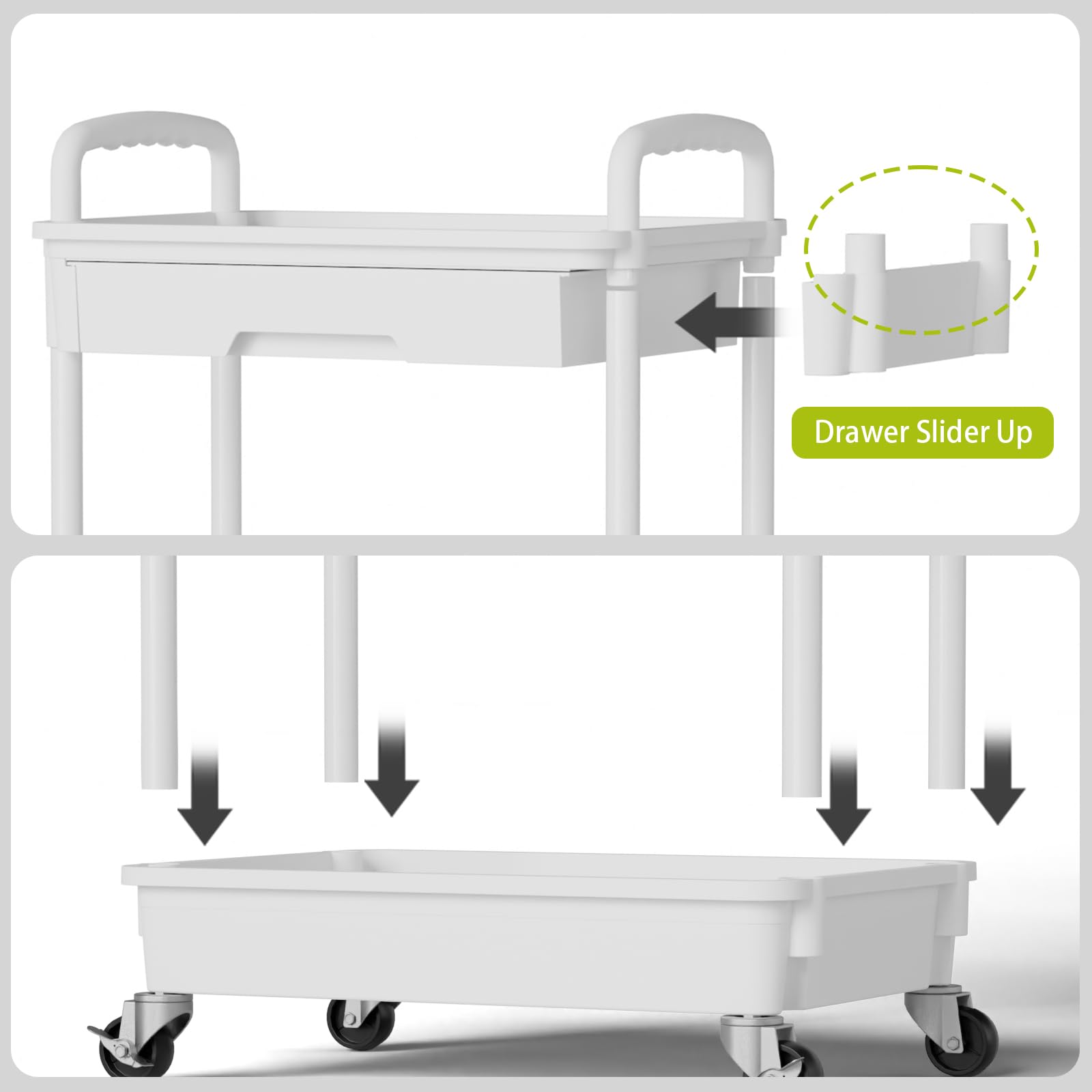 3 Tier Rolling Cart Organizer