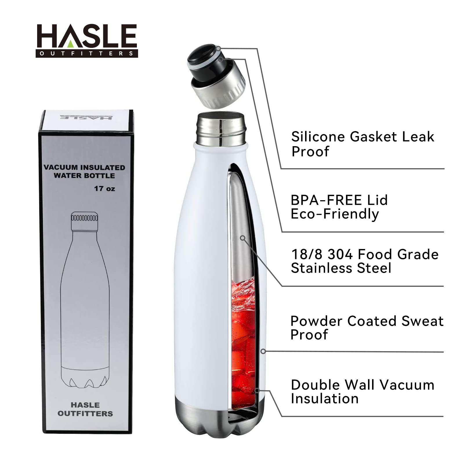 17oz Stainless Steel Water Bottles