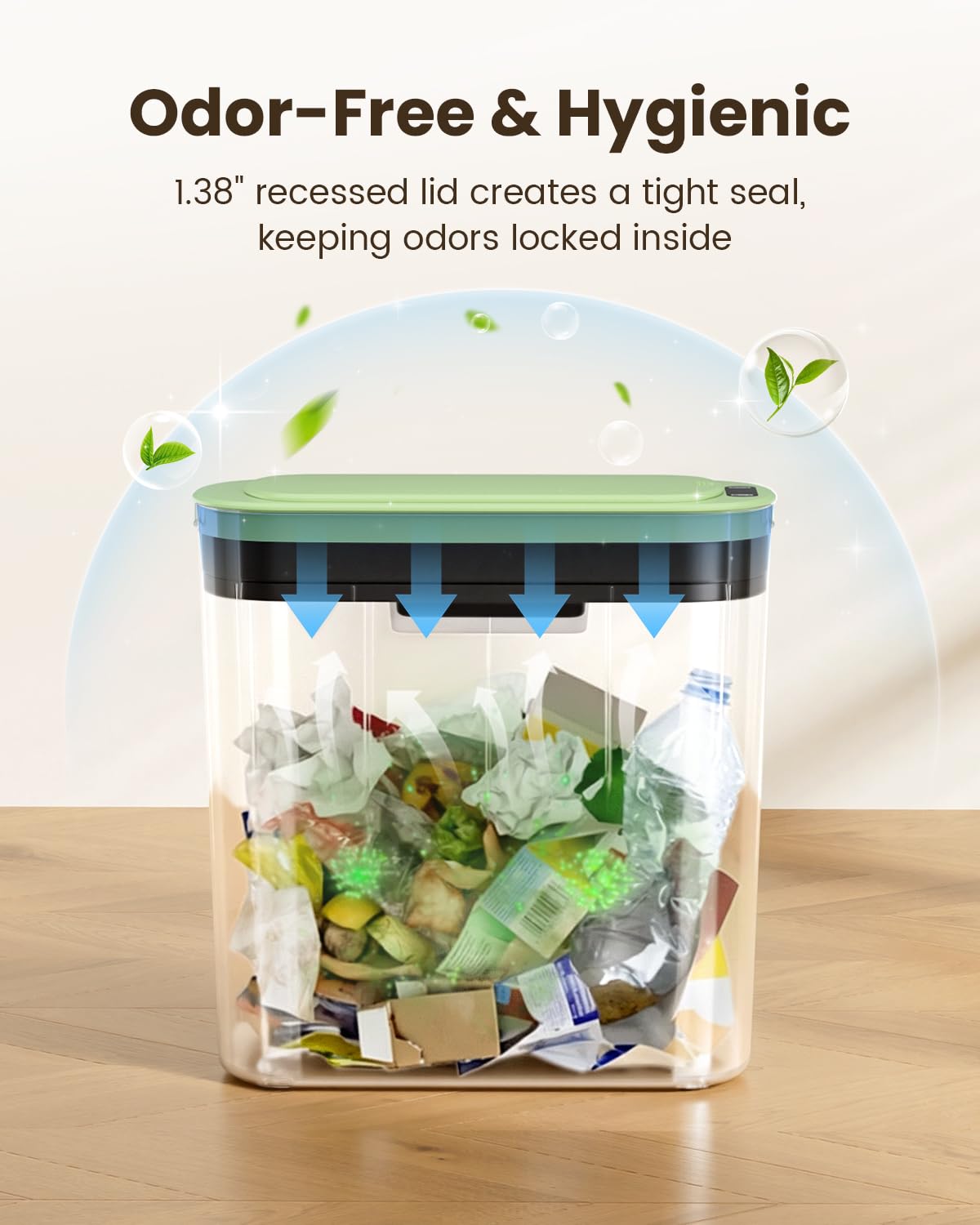 5 Gallon Automatic Bathroom Trash Can with Lid