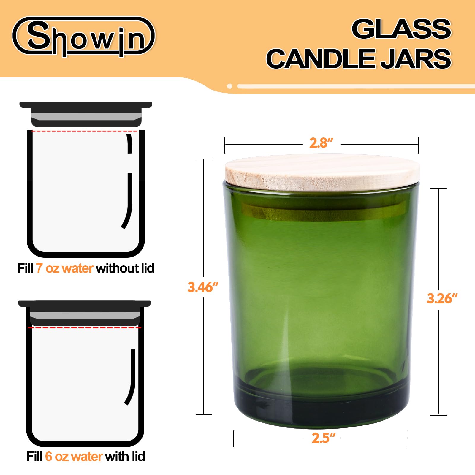 Thick Candle Jars for Making Candles 12 Pcs (12 Count)