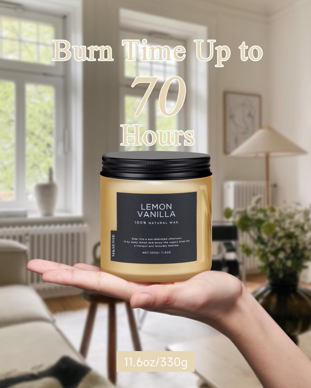 Lemon Vanilla Home Scented Candles (11.6 Ounce)