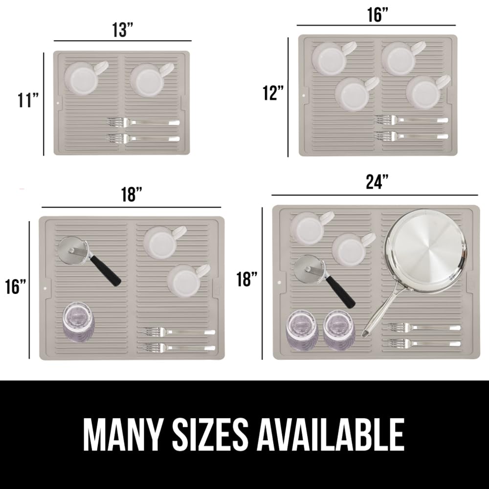 100% BPA Free Patented Silicone Dish Drying Mat for Kitchen Counter