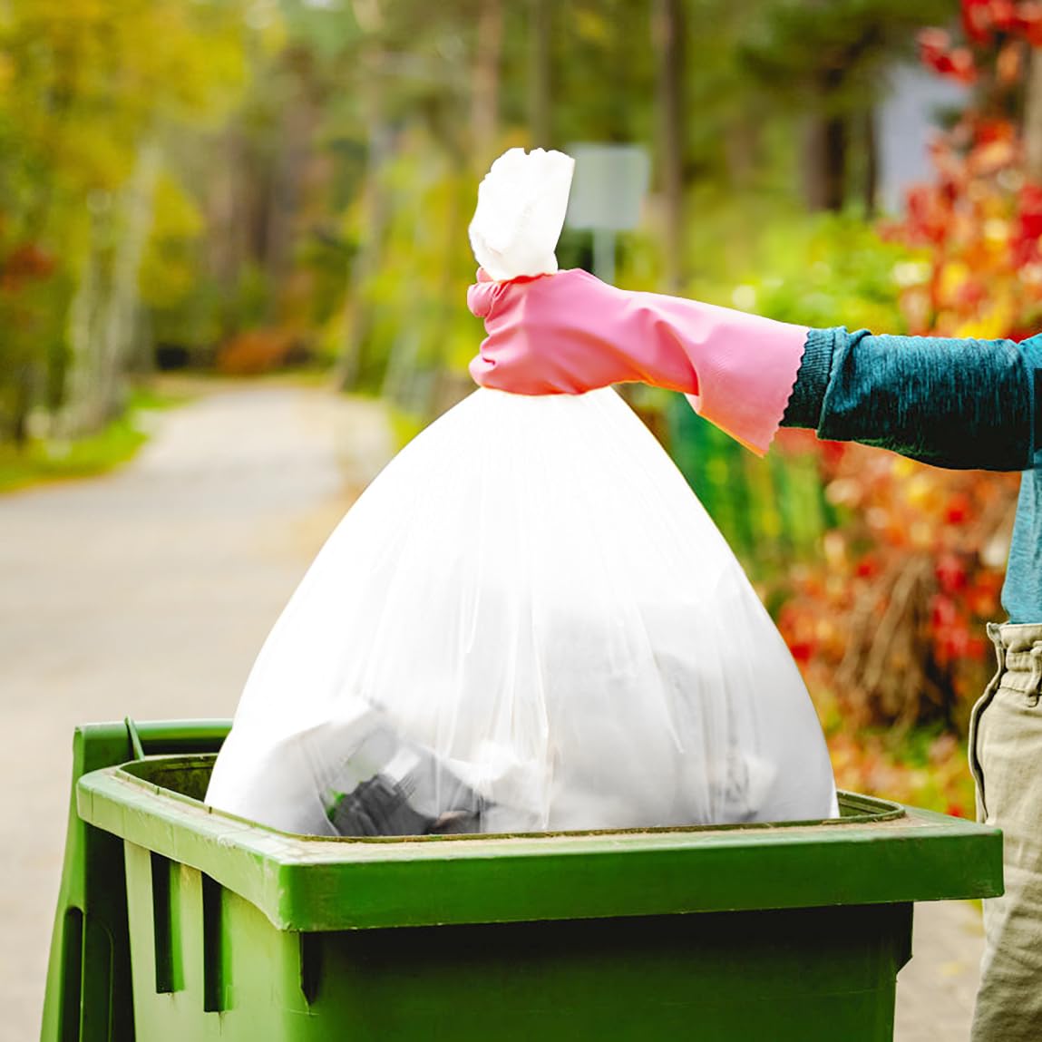 Large Clear Trash Bags 30 (300 Count)