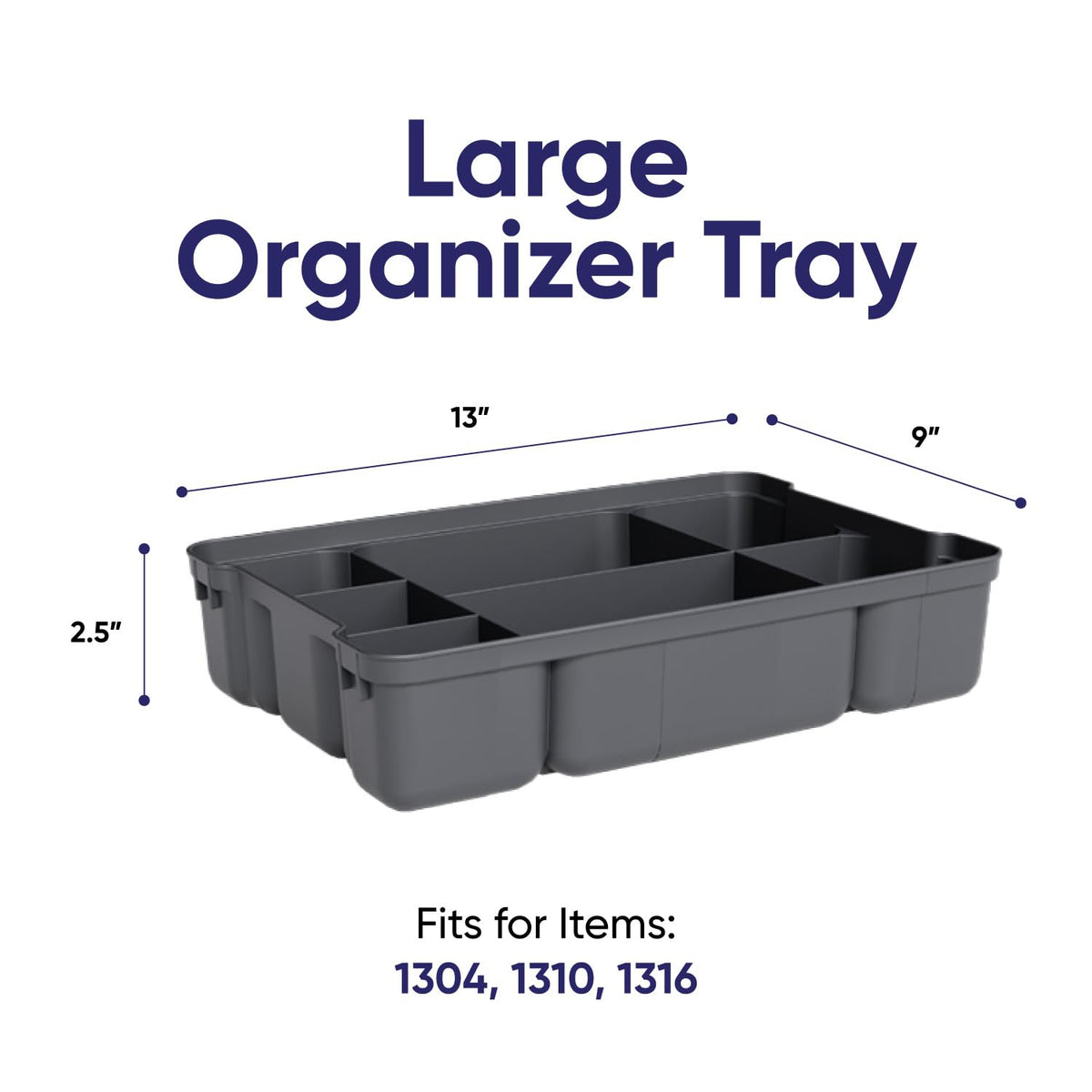 Storage Container Organizing Tray for Superio Bin or Drawer Plastic Organize Sewing (3 Count)