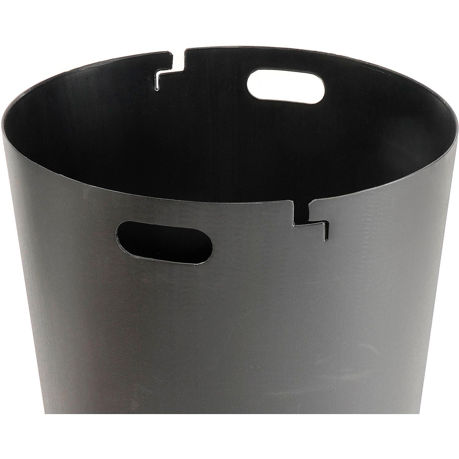 36 Gallon Outdoor Slatted Steel Round Trash Can