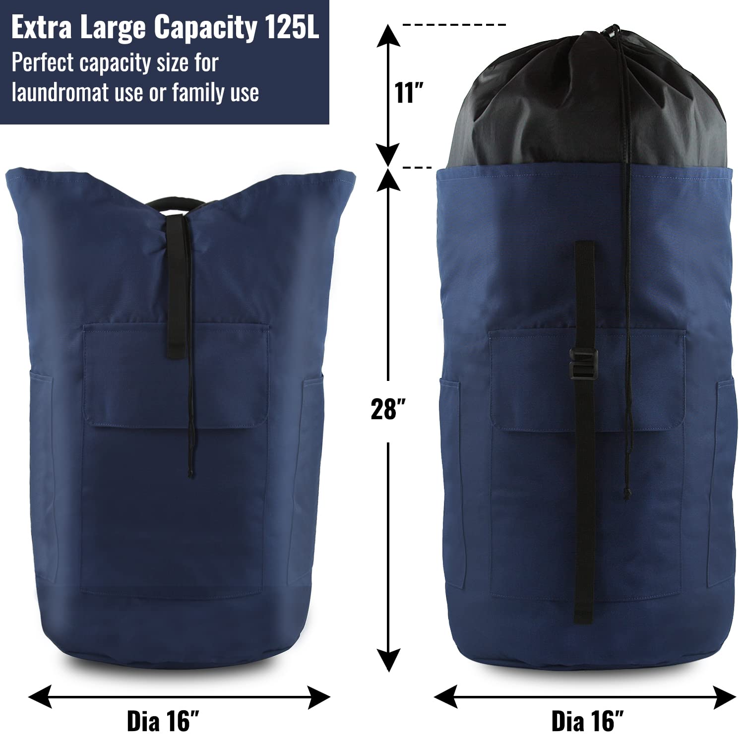 Laundry Backpack Bag 125L Extra Large