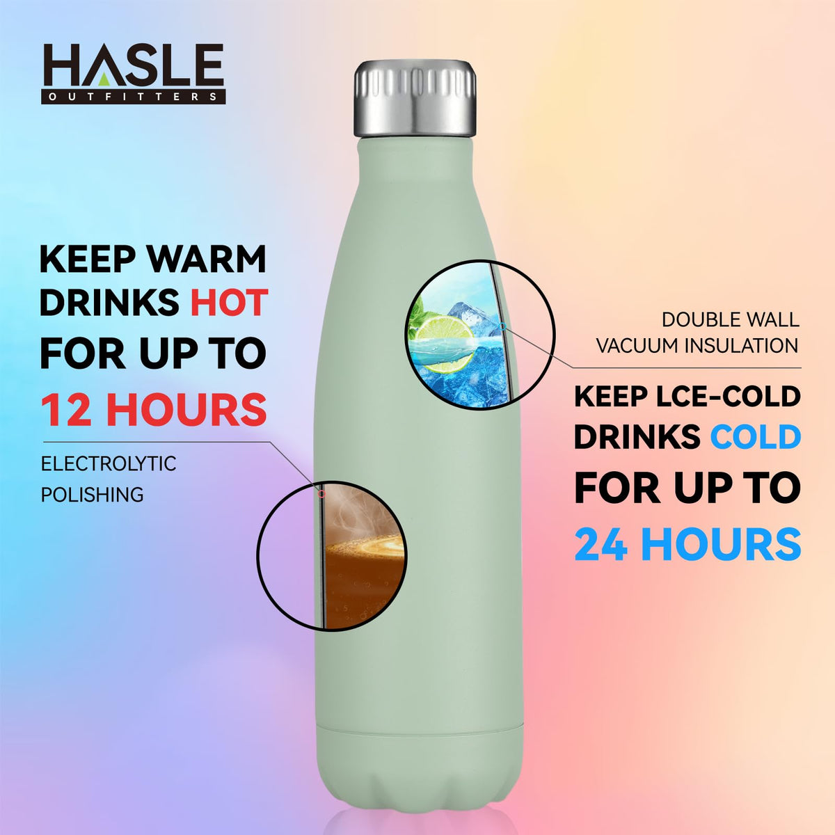 17oz Stainless Steel Water Bottles