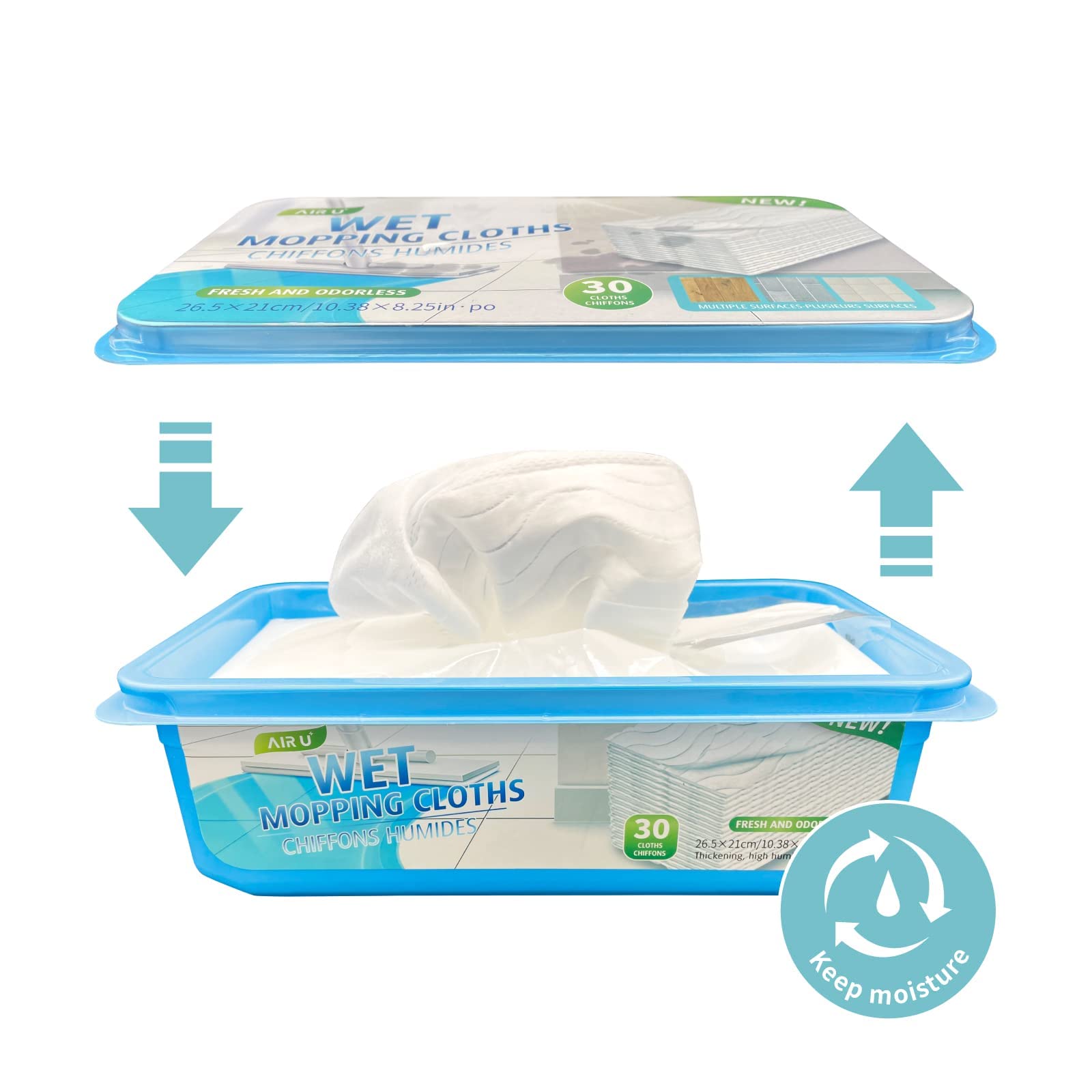 Upgraded Wet Mop Refills for Swiffer Sweeper Wet Pads (60 Count)