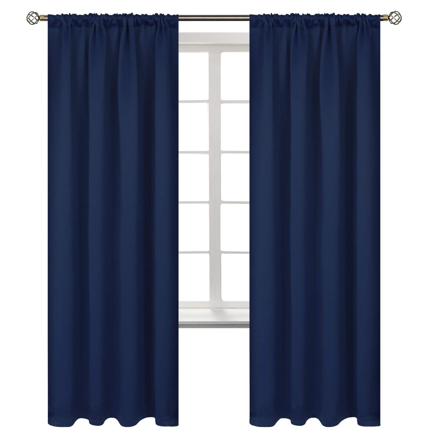 Rod Pocket Blackout Curtains for Bedroom