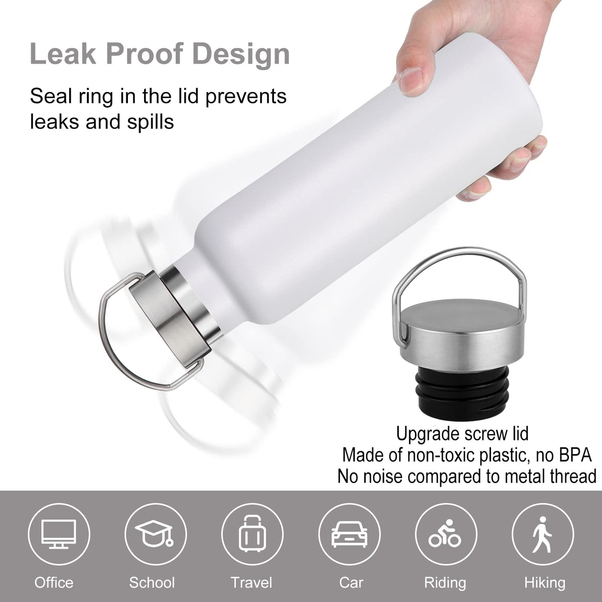 20 oz Insulated Water Bottles Bulk 4 Pack (4 Count)