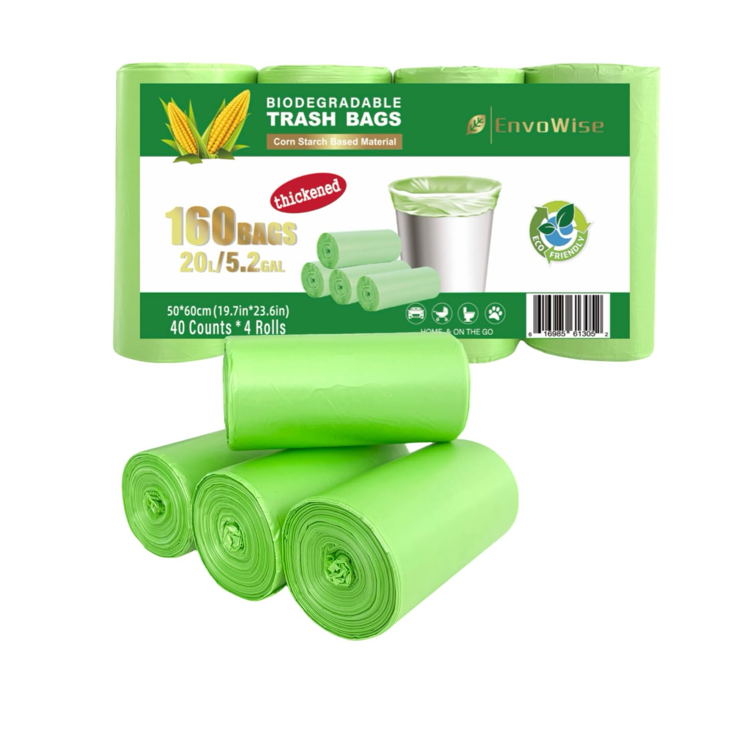 Biodegradable Trash Bags (160 Count)