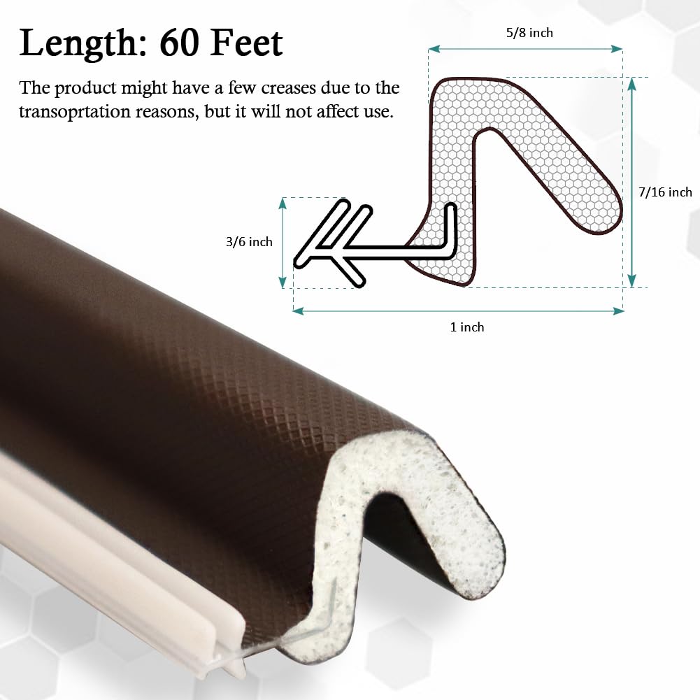 Kerf Weather Stripping for Door Seal Strip (26 Foot)