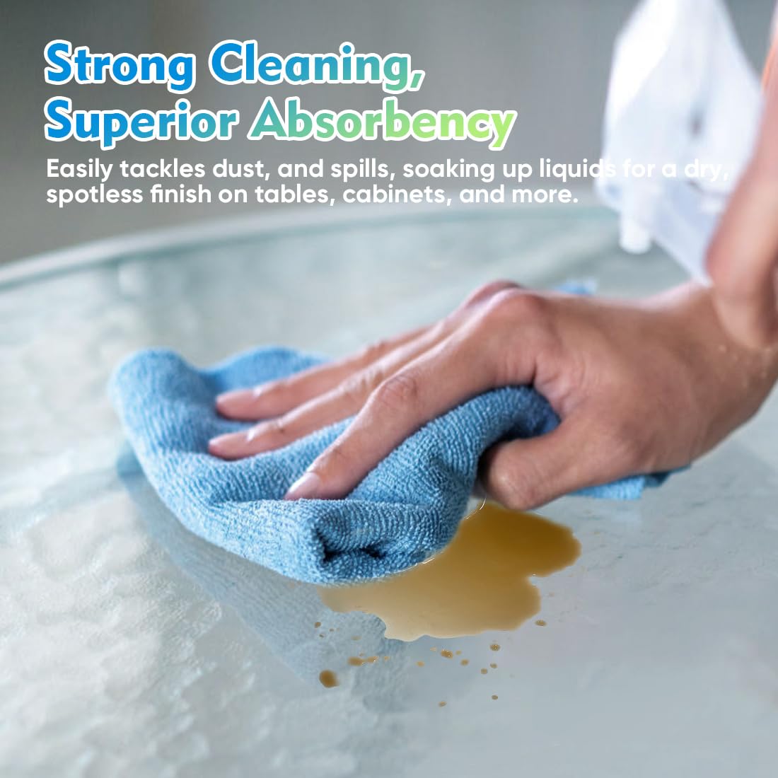 Blue Microfiber Cleaning Cloth 12 Pack (12 Count)