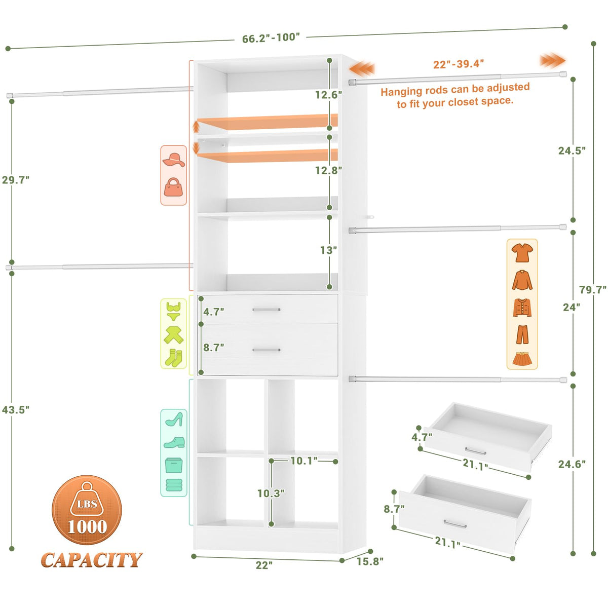 Closet System (8 Foot)