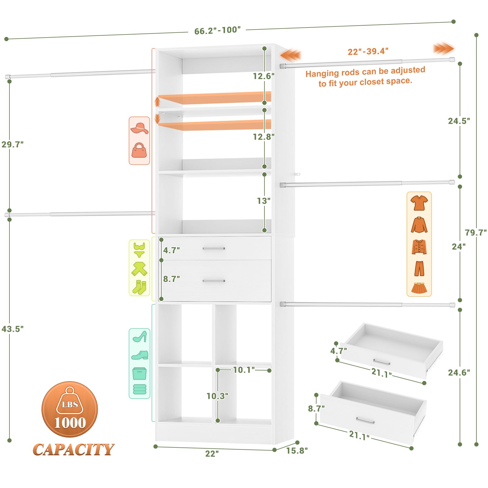 Closet System (8 Foot)