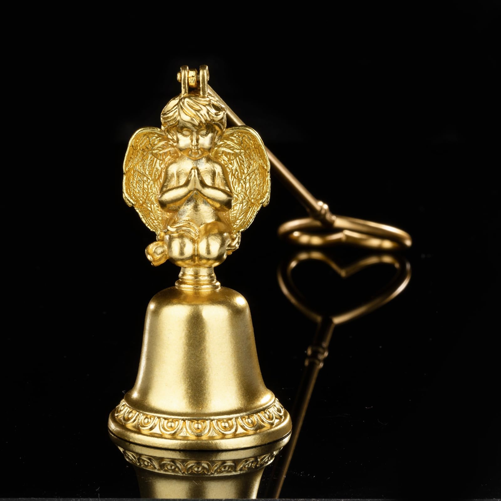 Golden Angel Candle Snuffer with Heart