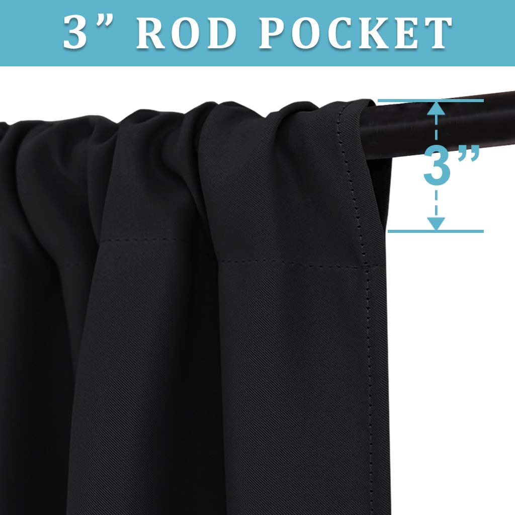 Blackout Curtains for Bedroom Living Room Nursery 72 inches Long (2 Count)