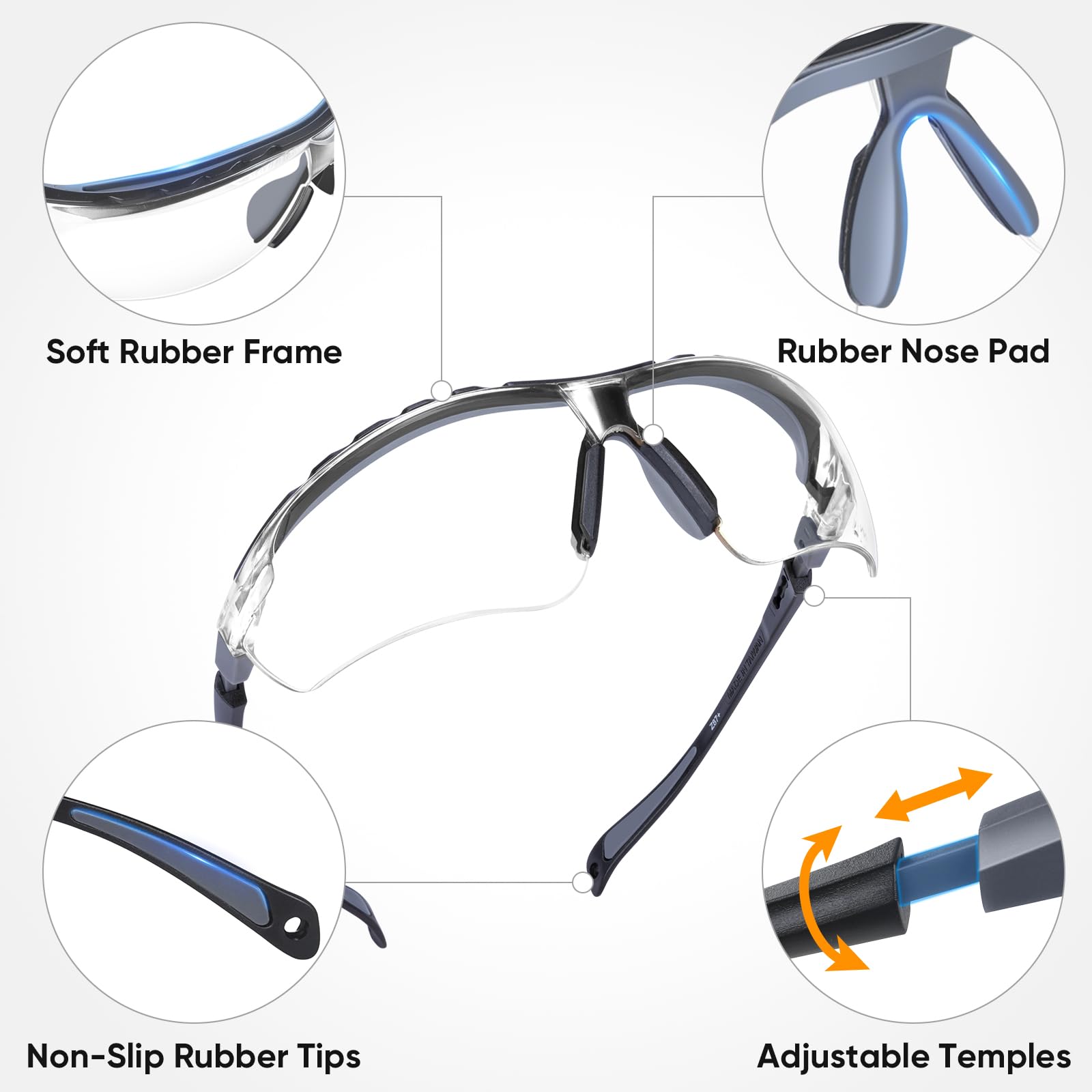 3PK Anti Fog Safety Glasses for Men & Women (3 Count)