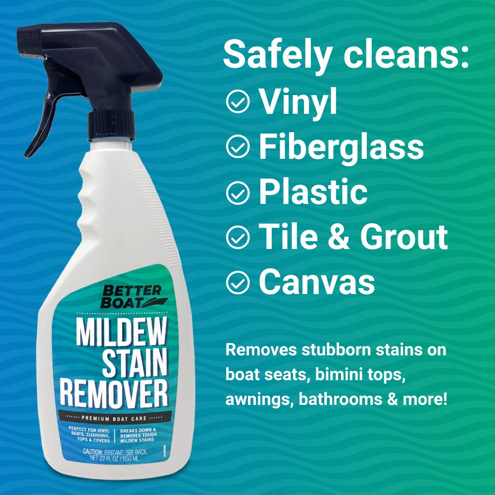 Mold and Mildew Stain Remover 22oz Spray for Fabric Vinyl Tile Grout (22 Fl Oz)