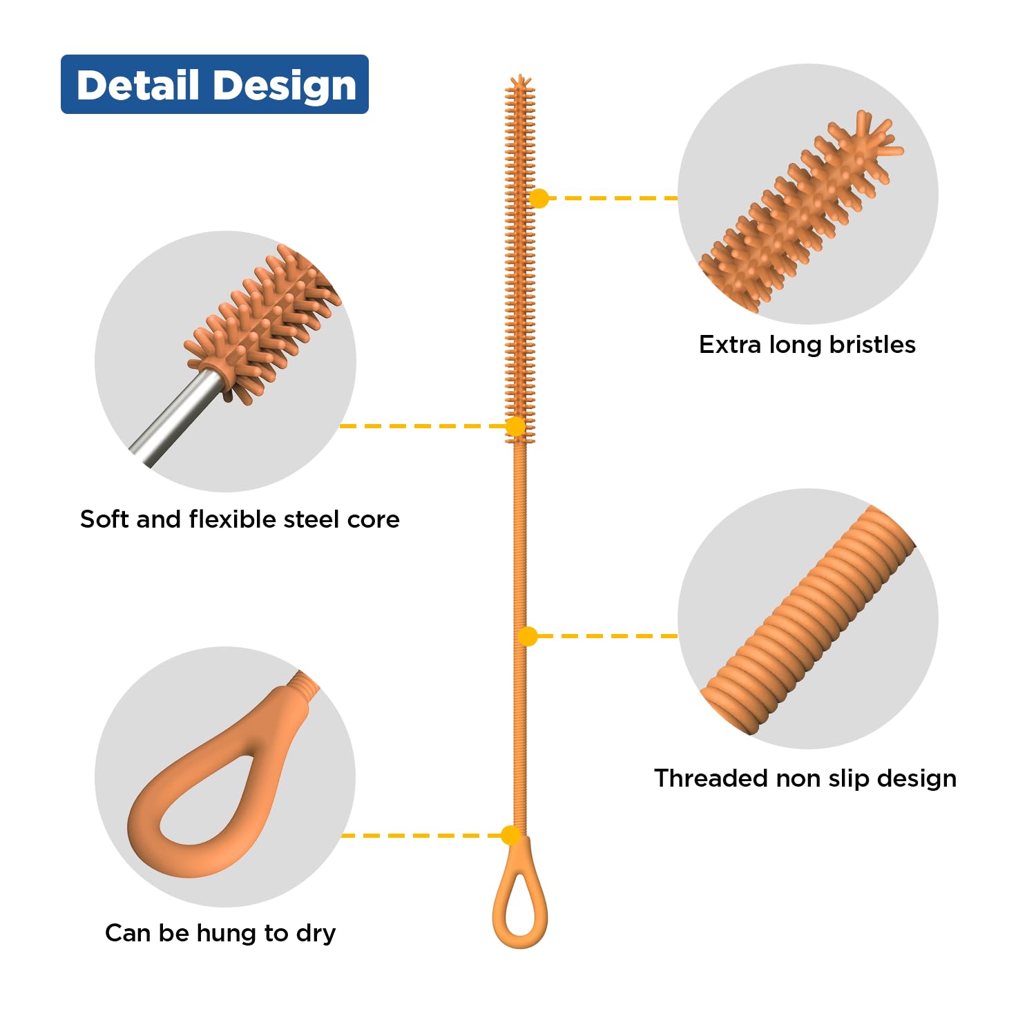 Silicone Straw Cleaner Brush (2 Count)