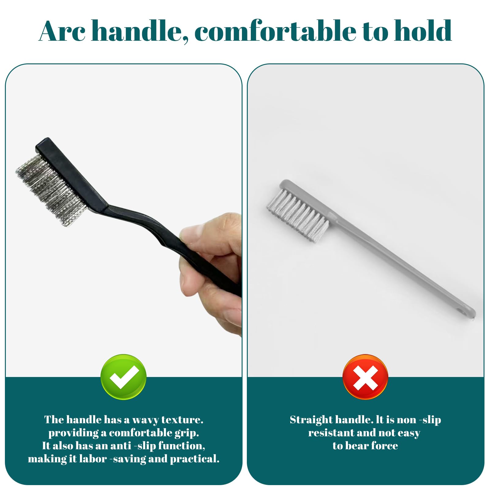 12 Pcs Mini Stainless Steel Wire Brush Set (12 Count)