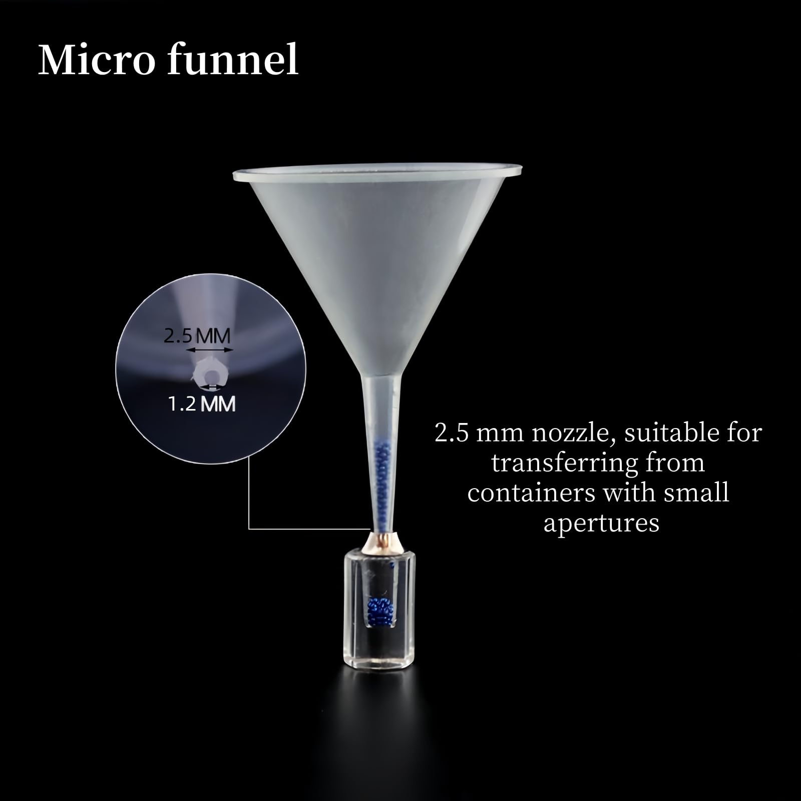 12 Pcs Tiny Funnel & Mini Funnel Narrow Neck for Essential Oils