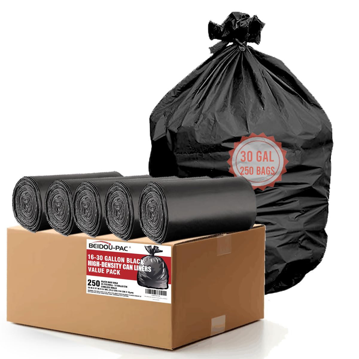 30 Gallon Trash Bags (250 Count)
