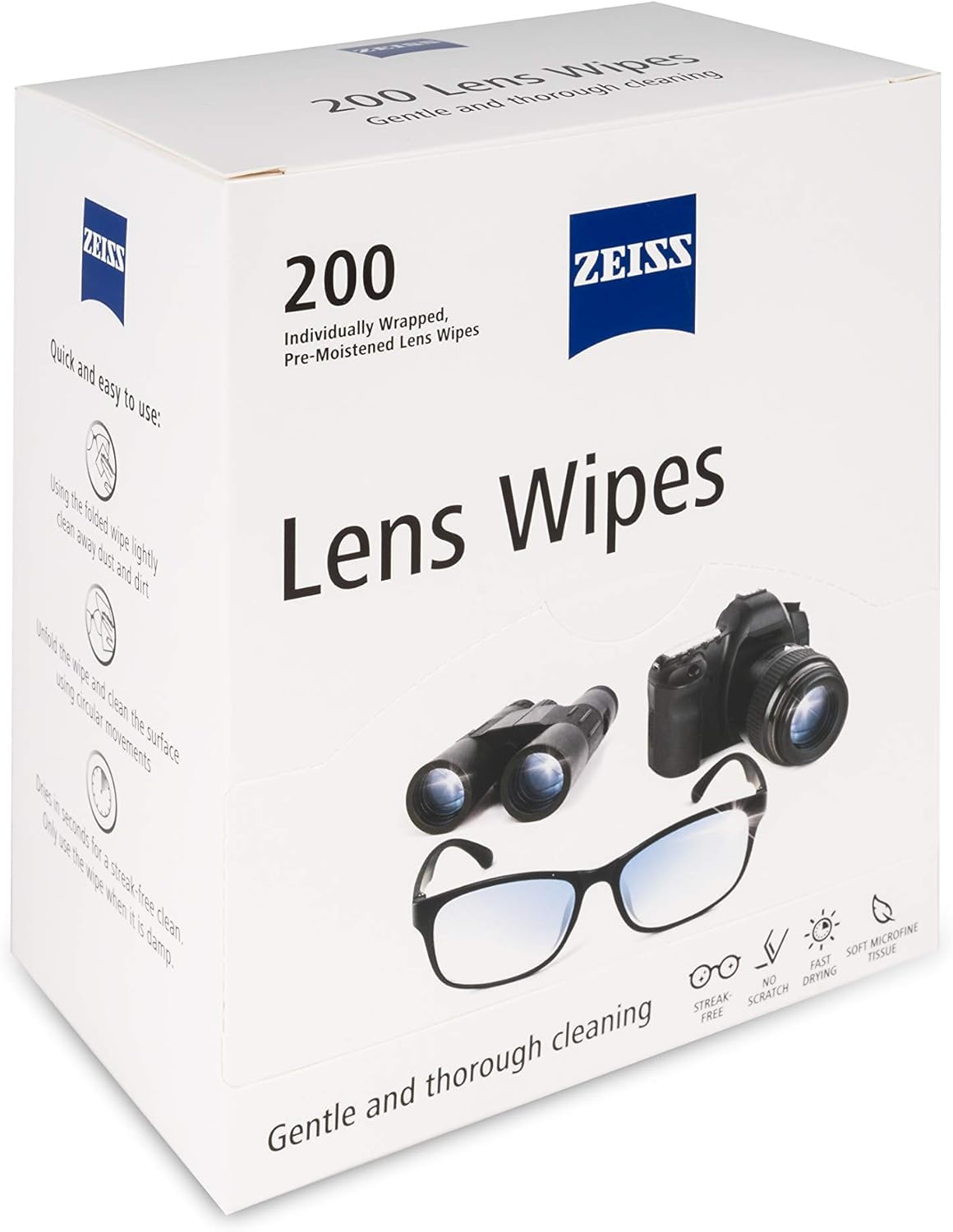 Pre Moistened Lens Cleaning Wipes (200 Count)