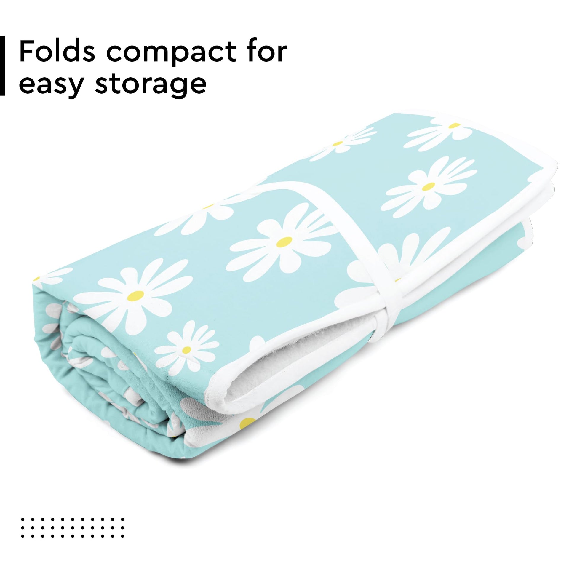 Ironing Mat Heat Resistant Pad 48"x28" Daisy Blue