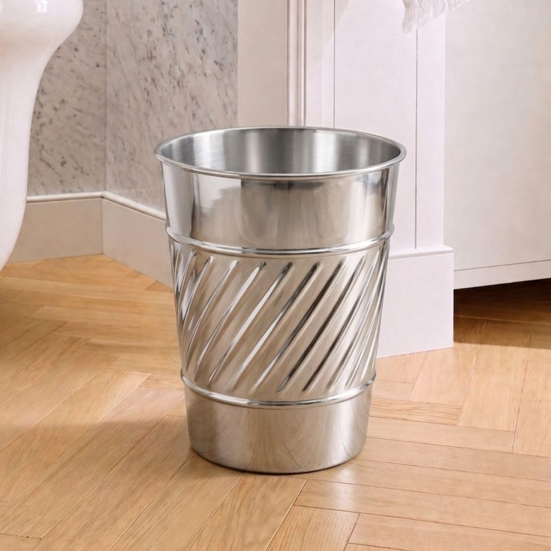 Metal Bathroom Trash Can
