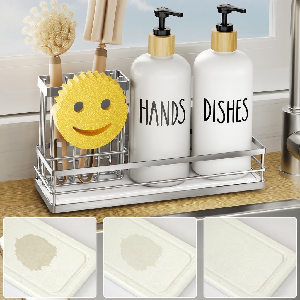 Kitchen Dish Soap Dispenser Set