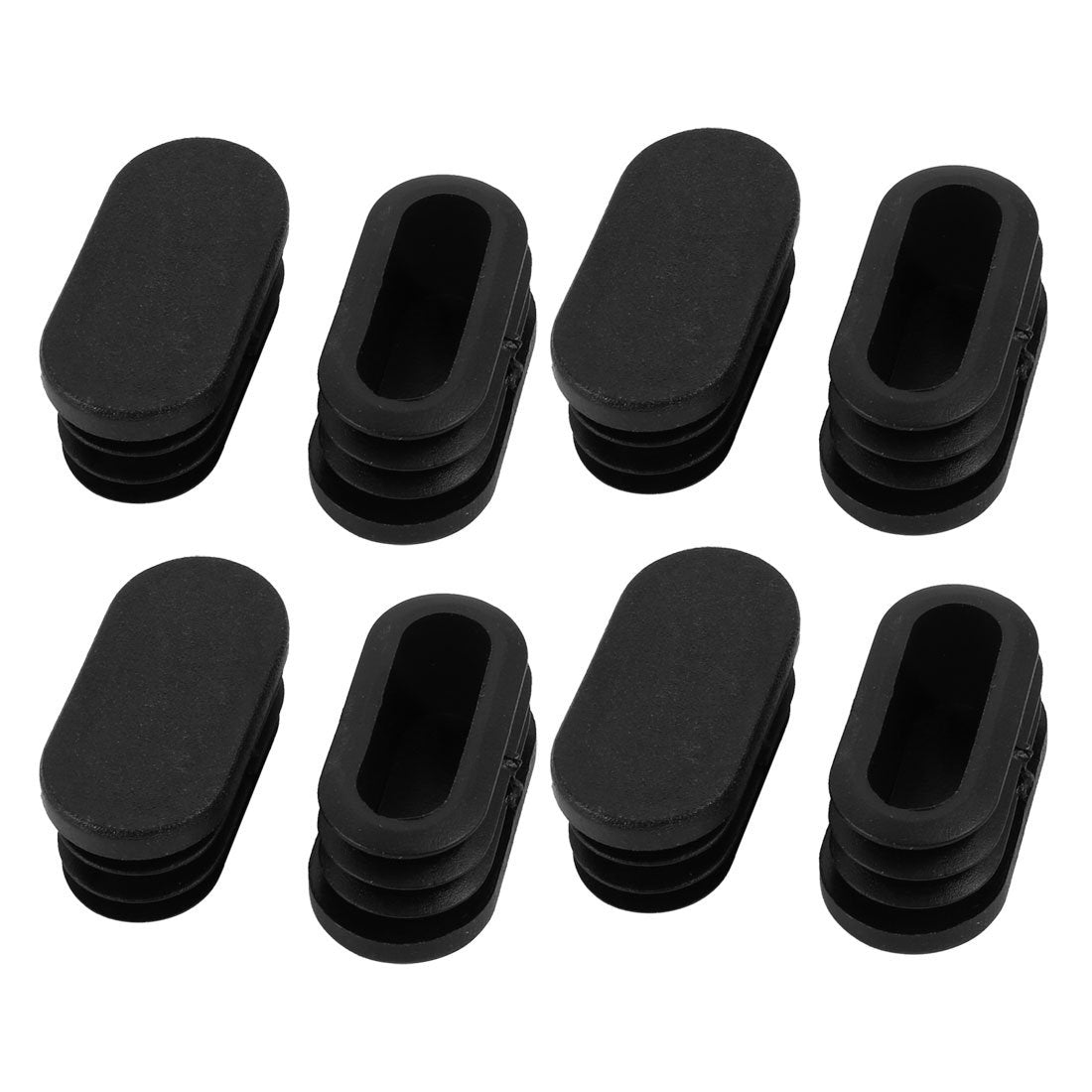 8pcs 40mmx20mm Plastic Non Slip Oval Chair Table Leg Protectors Cap (8 Count)