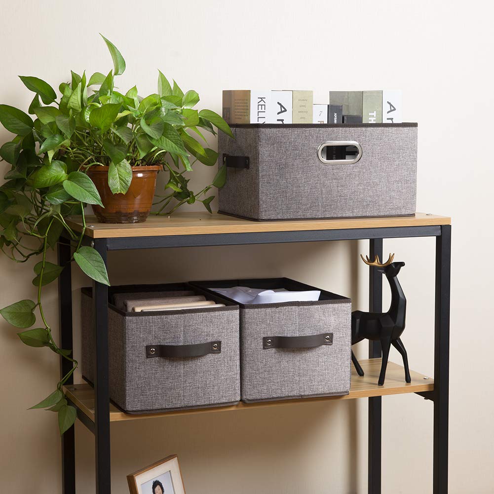 Large Collapsible Storage Baskets for Closet [5 (6 Count)
