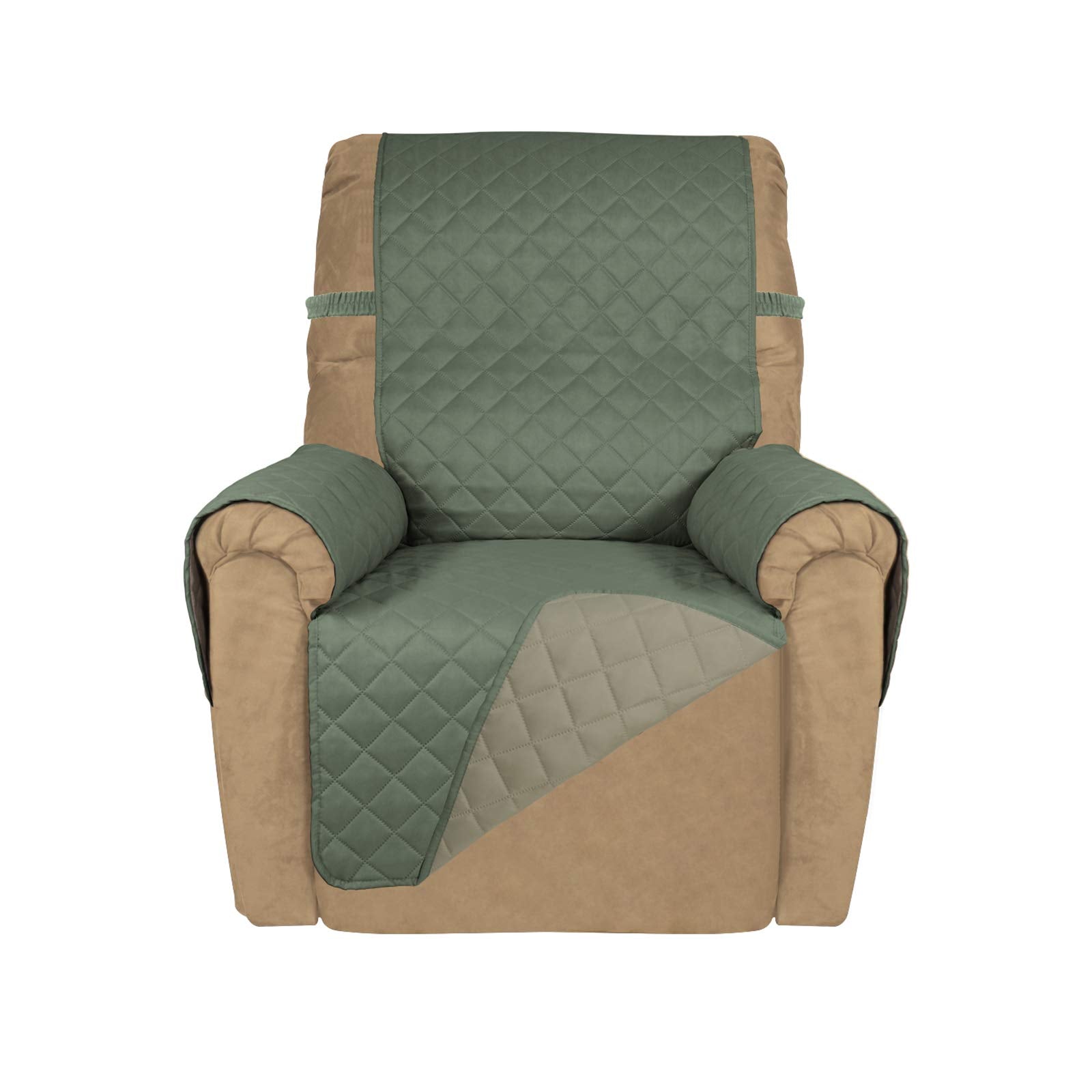 Reversible Quilted Recliner Sofa Cover