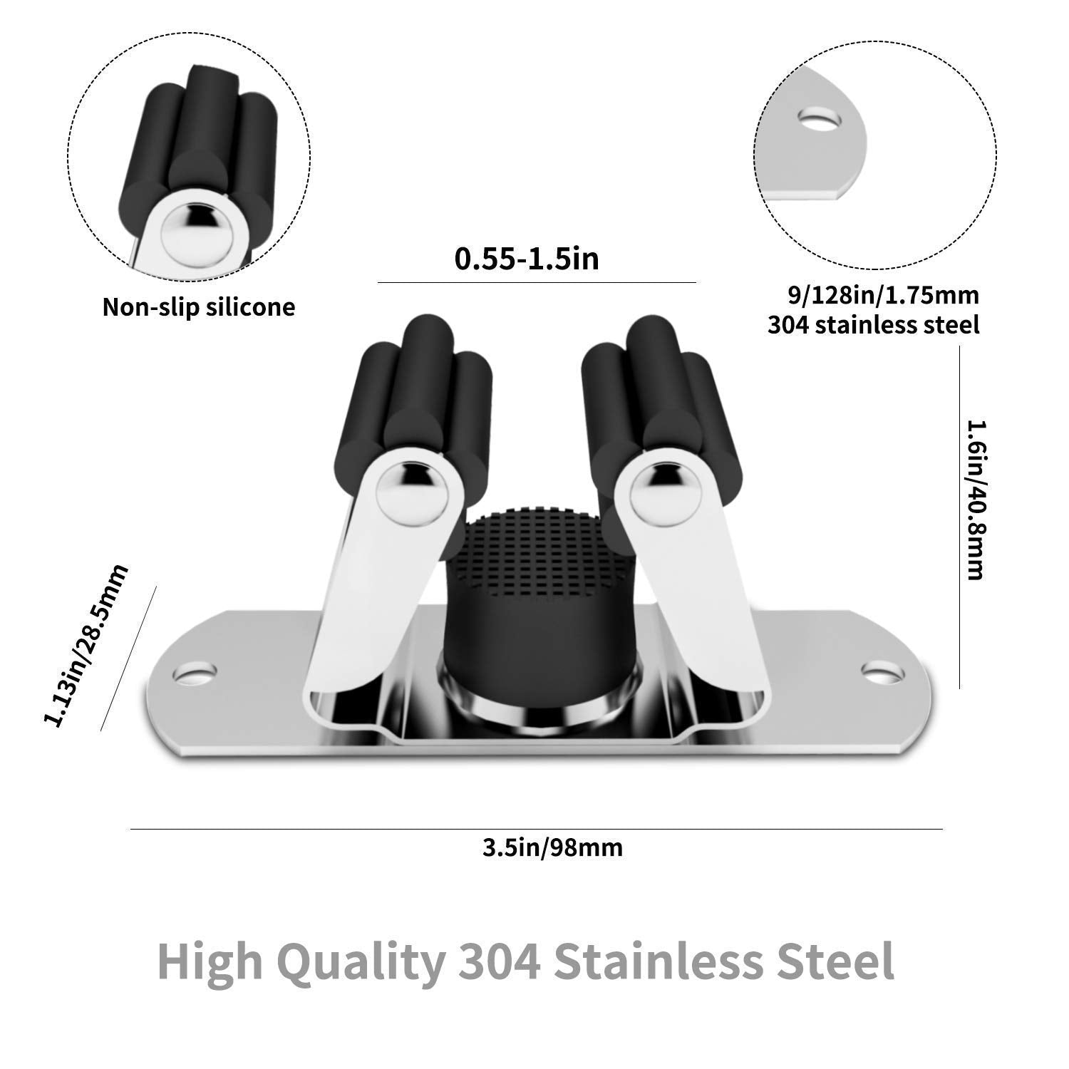 Broom Holder Wall Mount (4 Count)